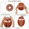 Brown Football Party Lanterns Set of 10 for Indoor and Outdoor Decoration