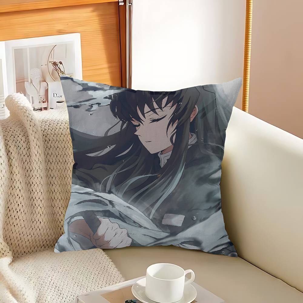 Muichiro Tokito Anime Cushion Cover Pillow Cover Decor Pillowcase Printed Cushion Case For Couch