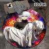 Tokyo Ghoul Runder Teppich Teppich für Wohnzimmer Schlafzimmer Sofa Spielzimmer Dekor Rutschfeste Bodenmatte
