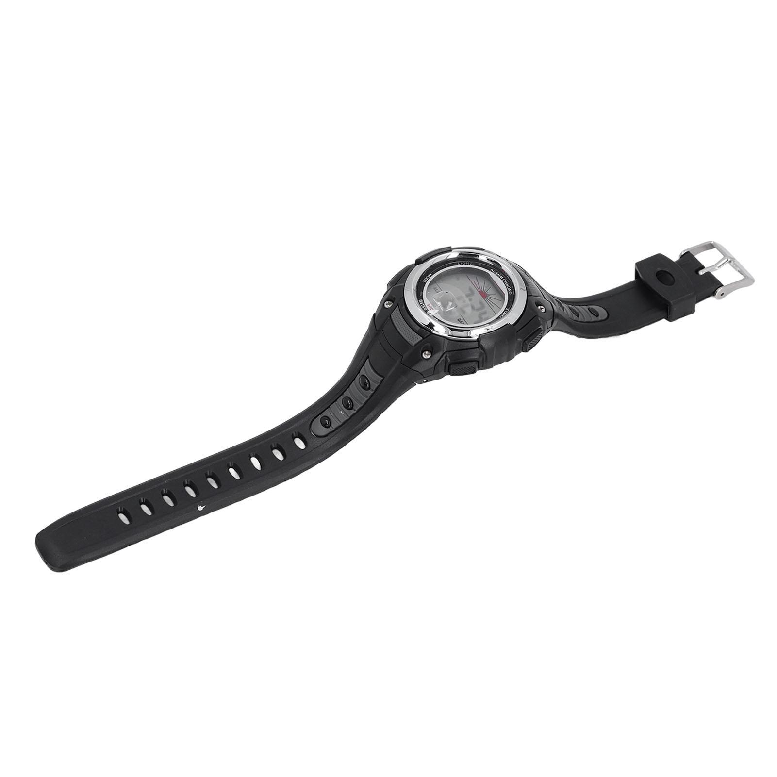 

50m Waterproof Men Women Digital Watch LED Night Light Stopwatch Calendar Alarm 12Celsius24H Rubber Band Shockproof Watch