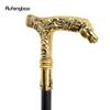 Golden Horse Handle Luxury Pattern Walking Stick Party Fashion Elegant Walking Stick Decorative Cospaly Cane Knob Crosier 90cm