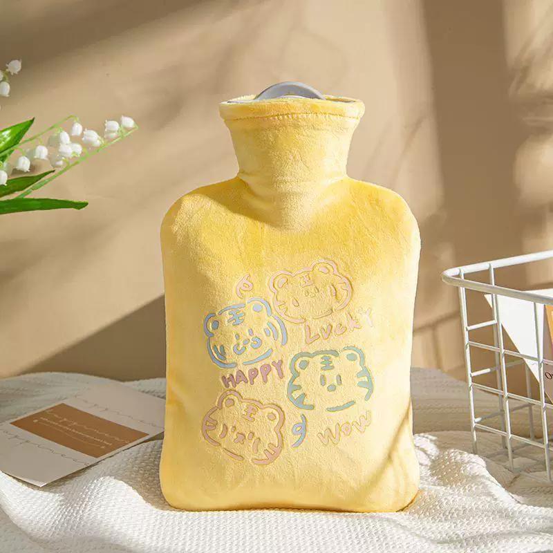 Hot Water Bottle, Water-Filled Warm Water Bag, Explosion-Proof, Large Size for Applying on the Stomach, Special for Girls during Their Period, Small
