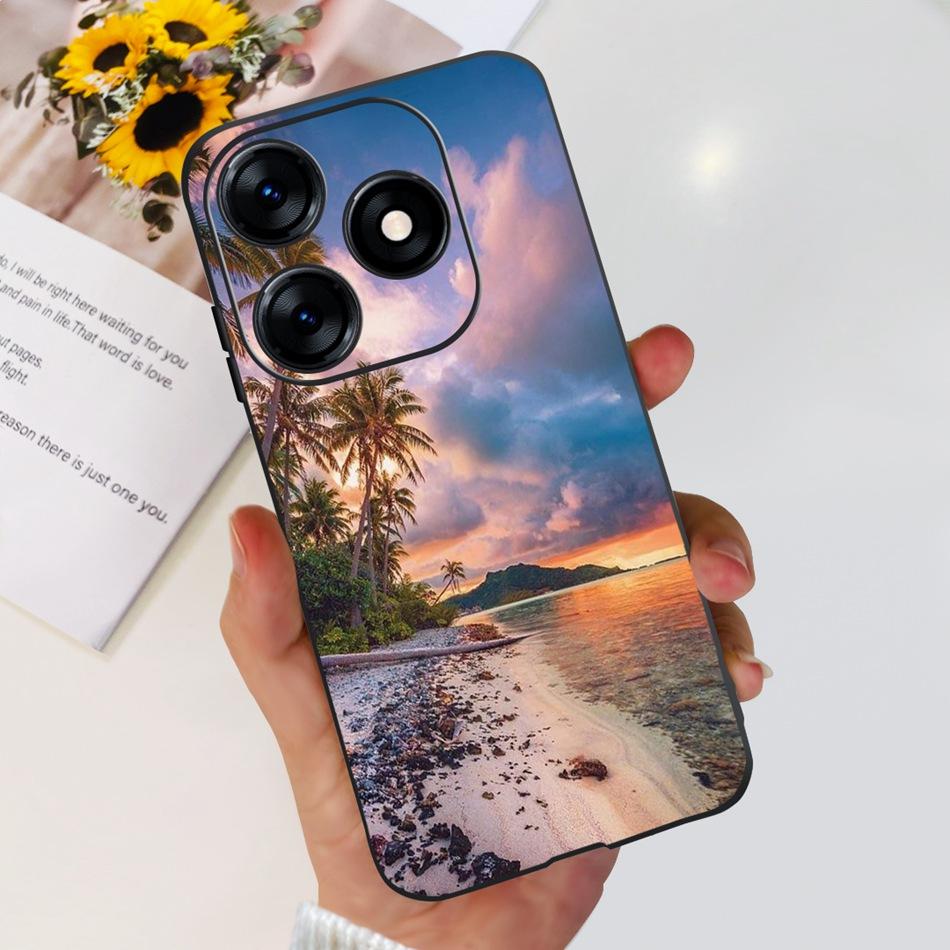 Phone Case For Tecno Spark 10 10C 2023 Fashion Flower Cat Butterfly Soft Silicone TPU Cases For Tecno Spark10 Spark10c KI5q KI5k