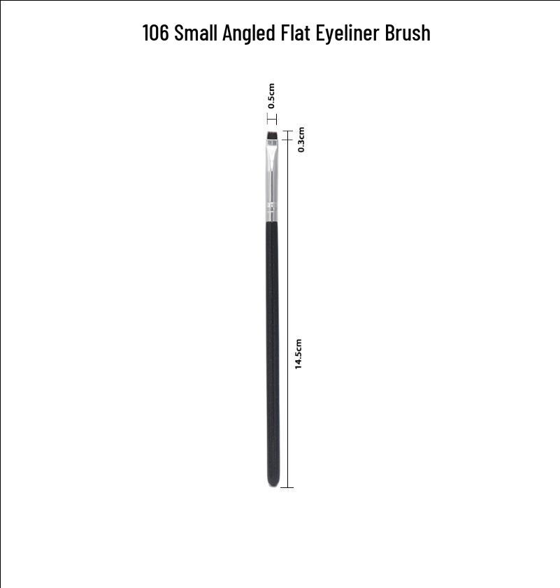 Eyeliner Brush Set: Ultra-Thin Blade, Flat Angled Brow, Eyeshadow, Under-Eye Highlight, Concealer, and More.