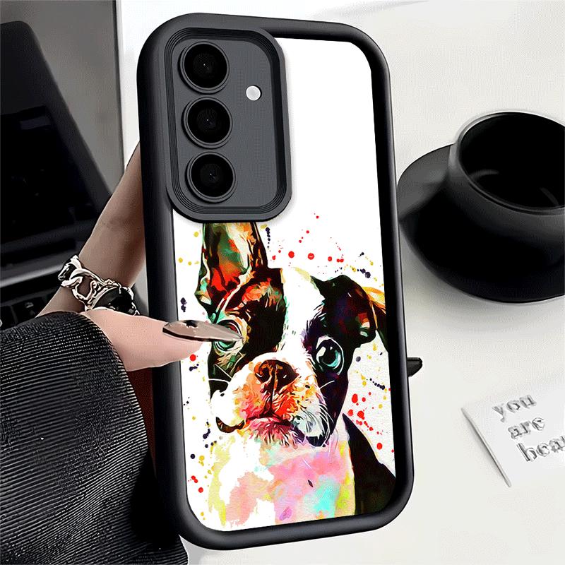 Phone Case for Samsung Galaxy A17 A16 A15 A14 A13 French Bulldog Dog Pug Design A56 A36 A26 A55 A35 A25 A54 A34 A24 A53 A33 A23