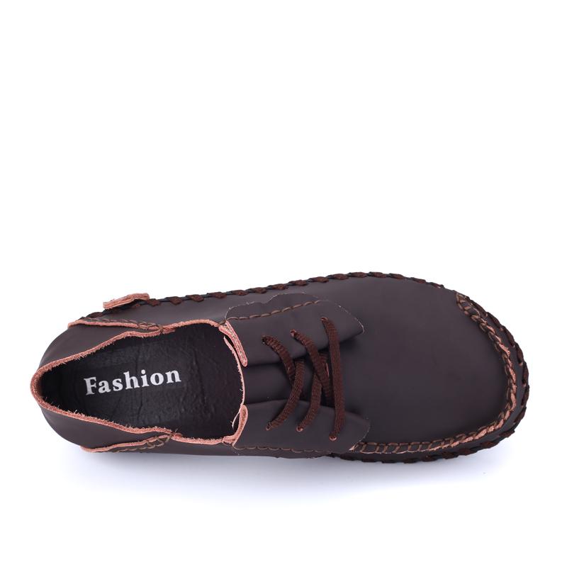 Men’s Moccasins Loafer Driving Comfort Flats Casual Lacing Plus Size Leather Shoes for Men Over Sized