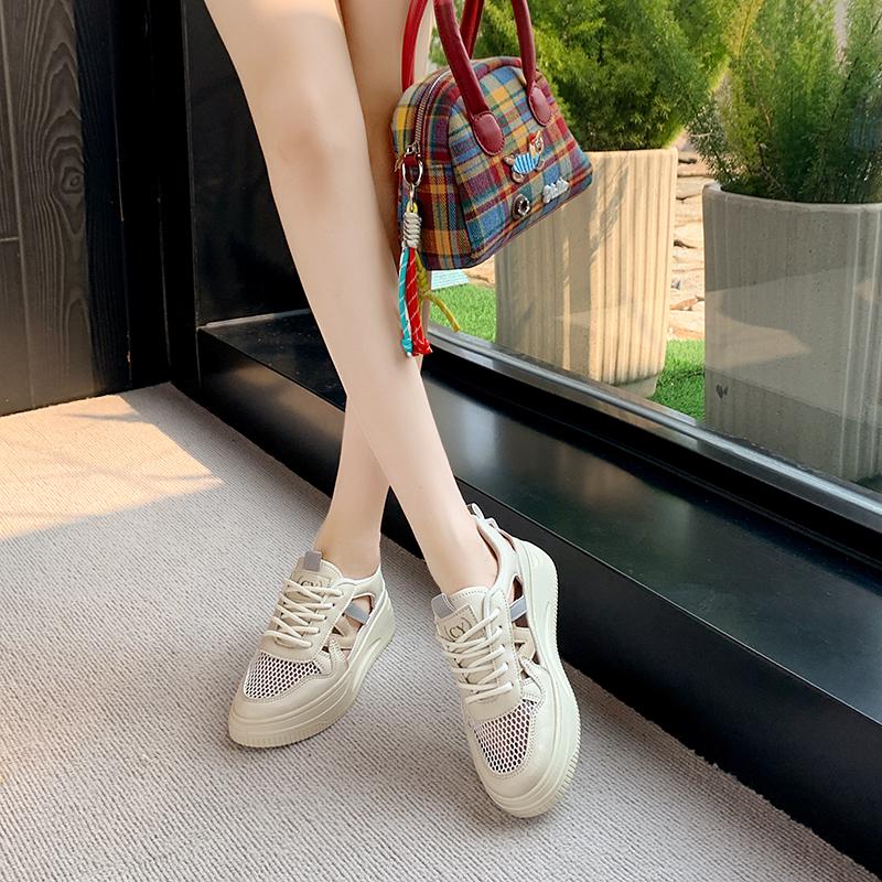 CRLAYDK Fashion Women's Sneakers Hollow Out Casual Tennis Summer Breathable Sports Shoes Mesh Walking Anti Slip Trainers