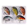 5 Pezzi Crankbait Esche Dure Wobbler Artificiale Esca per Bass Esca in Plastica Morbida Piccole Esche Artificiali Wobbler Crank Topwater