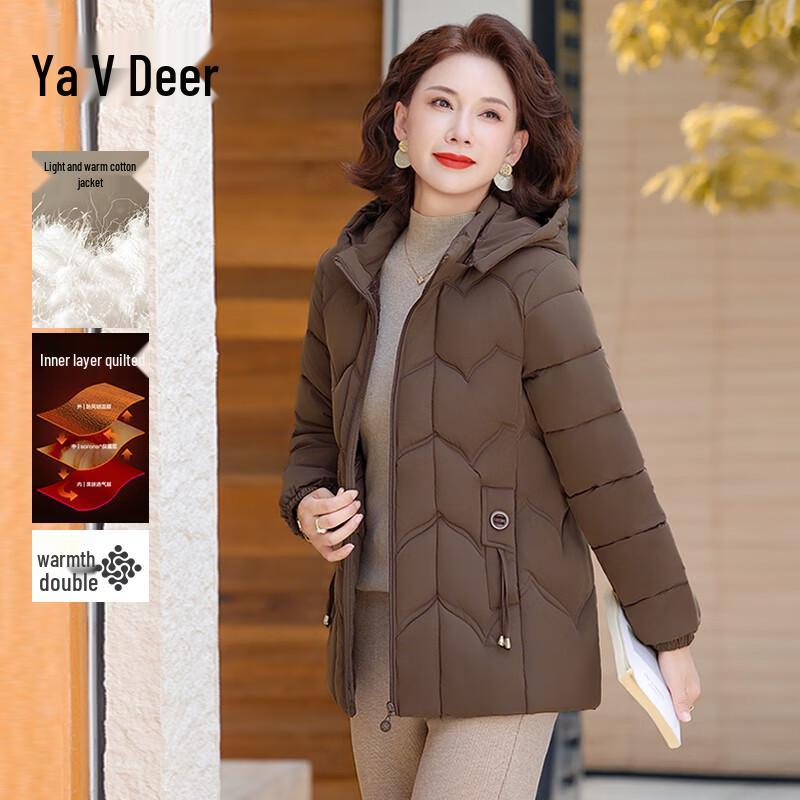 

Yalu Women s Hooded Mid-Length Padded Jacket 5XL