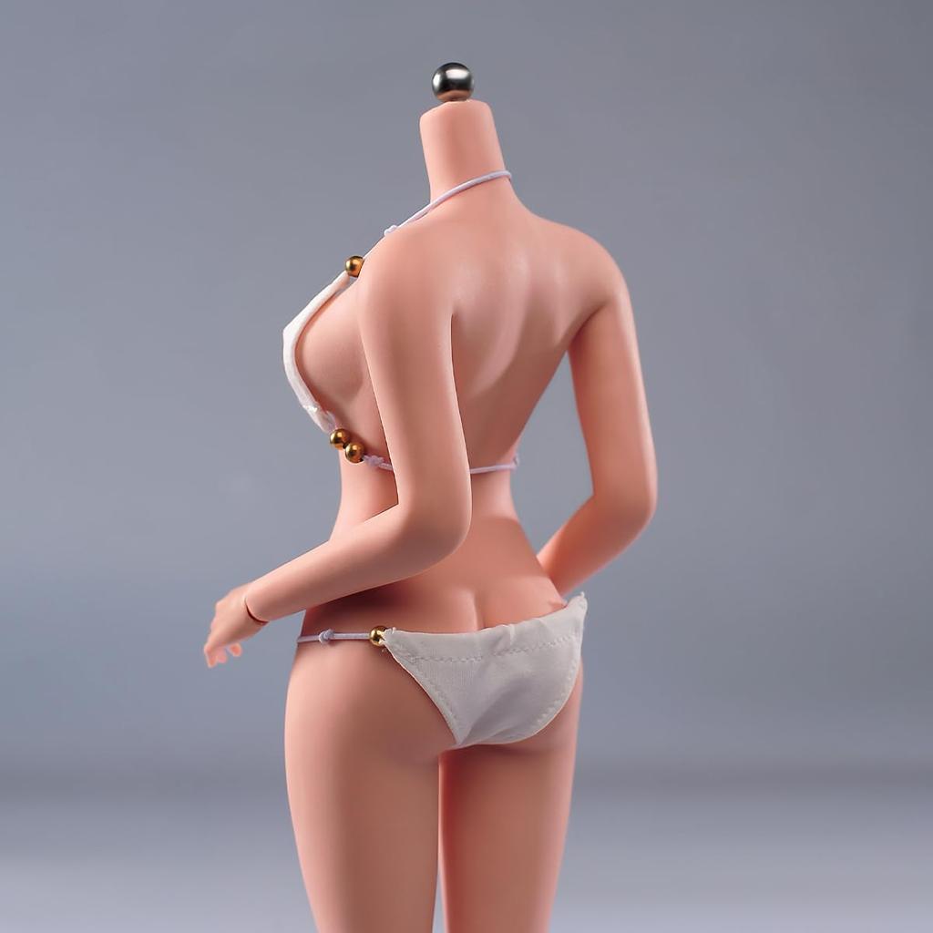 Scale Female Action Figure Seamless Action Figure Female Figure Soft Flexible Action Figure Body with Detachable Hand Gestures 1/6 Body, 12-Inch Body,