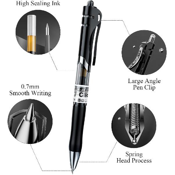 M&G Gel Pens, 0.7mm Black Gel Pens Medium Point, 36 PCS Retractable Gel Ink Rollerball Pens, Gel Ink Pens with Premium Ink & Comfort Grip for Smooth