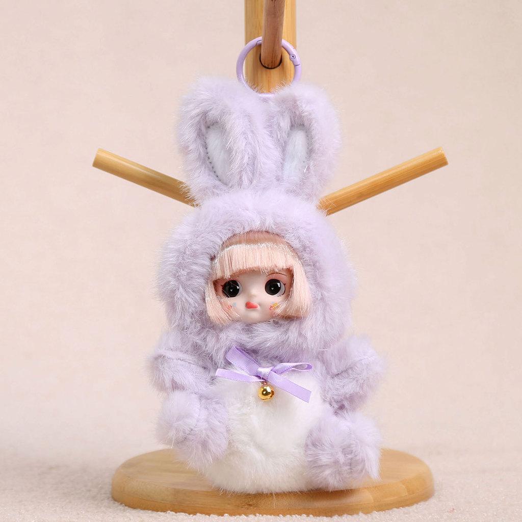 Plush Bunny Keychain With Soft Short Plush For Girls And Women