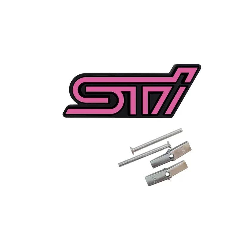 3D Metal STI Logo Emblem Car Front Grille Logo Badge Sticker Styling for Subaru Legacy Impreza XV BRZ Forester WRX Levorg Ascent bb1