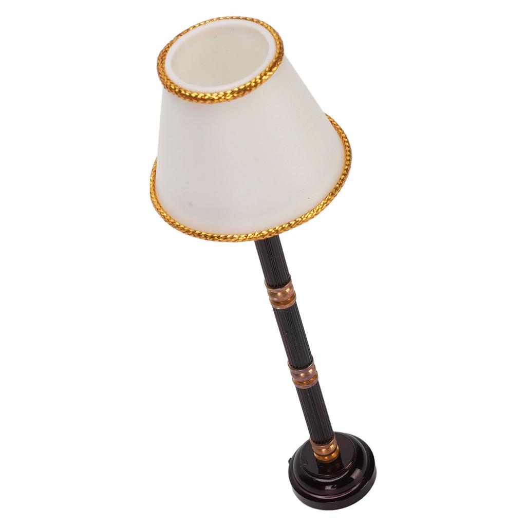 1:12 Scale Dollhouse Table Lamp LED Light Switch Miniature Desk Light Ornament for Dollhouse