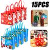 15PCS Christmas Gift Bags Candy Bags Christmas Gift Organisers Gift Wrapping Bags Children's Gifts Christmas Decoration