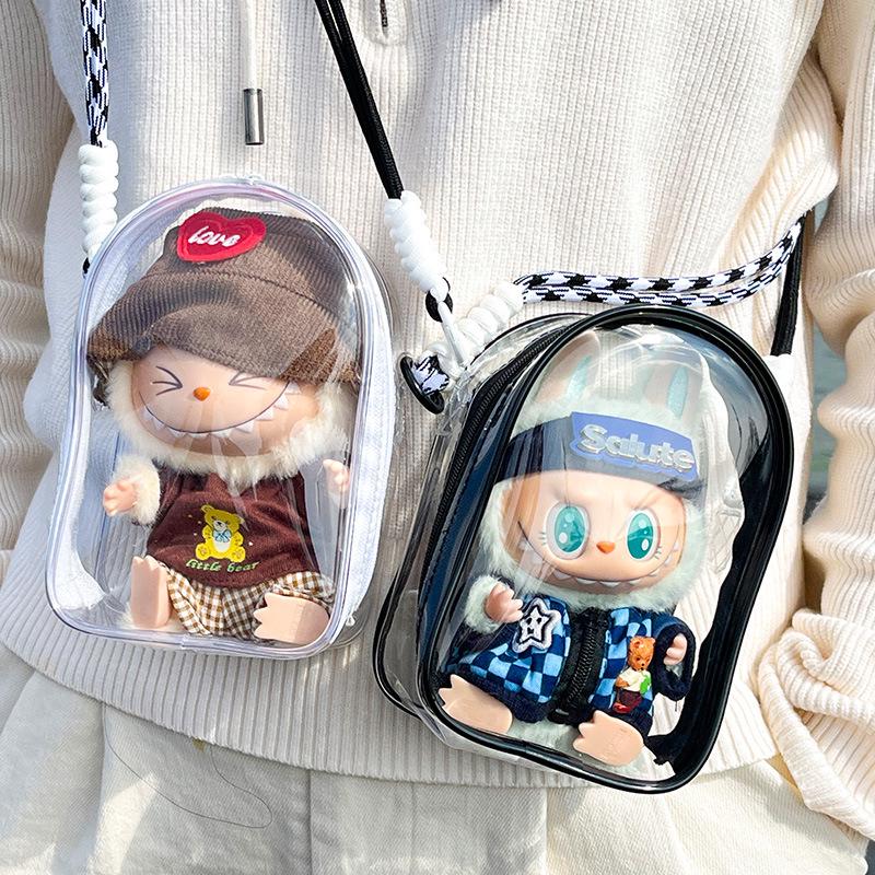 15cm Doll Crossbody Multi-purpose Ita Bag - Transparent, Dustproof, Portable Travel and Display Bag