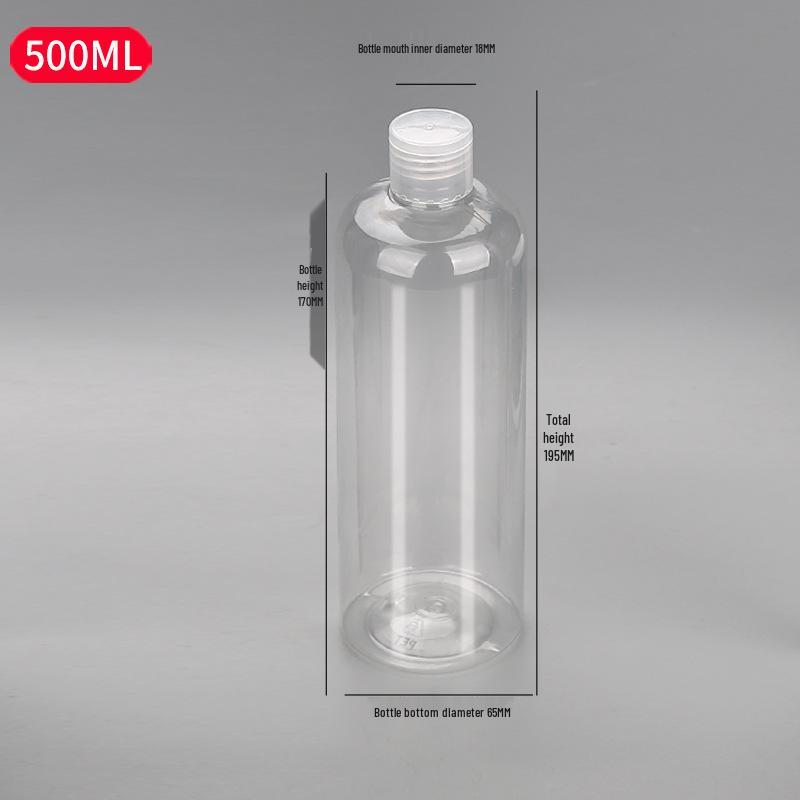 PET Transparent Flip-Top Liquid Dispenser Bottle, 10-50ml