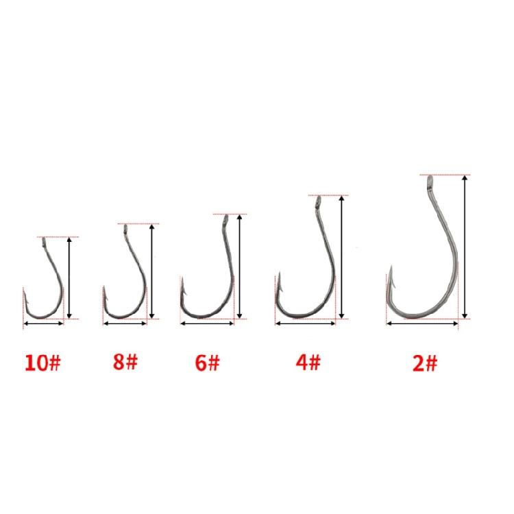 50Pcs Barbed Fishings Hook Eyed Fishes Hook Rustproof Carp Fishings Hook