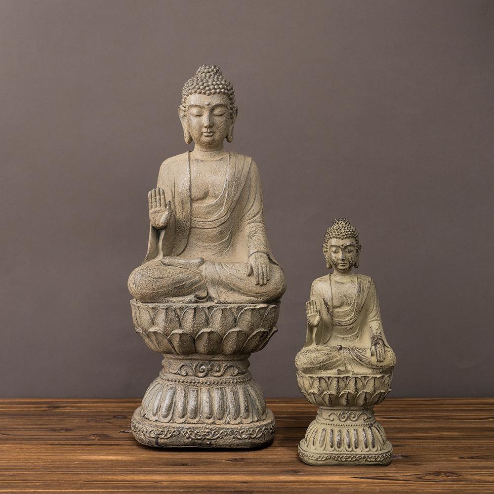 Bodhisattva Statue Decorative Item for Home, Living Room, Entrance, Tea Room, Southeast Asian Decoration, Resin Handicraft
