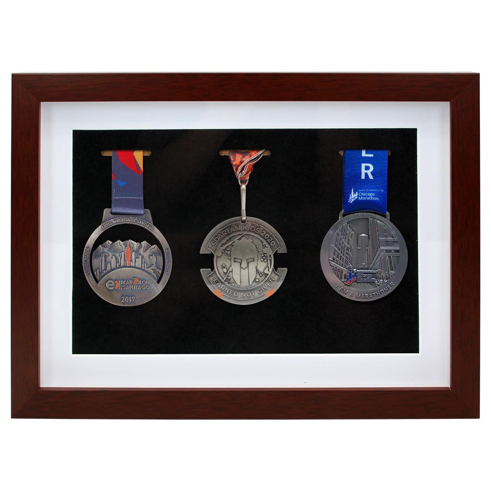 

3 Medal Display Case Medal Display Shadow Box 3D Medal Display Frame Runner Marathon Soccer Football Gymnastics All Sports Military Medal Pin Patch