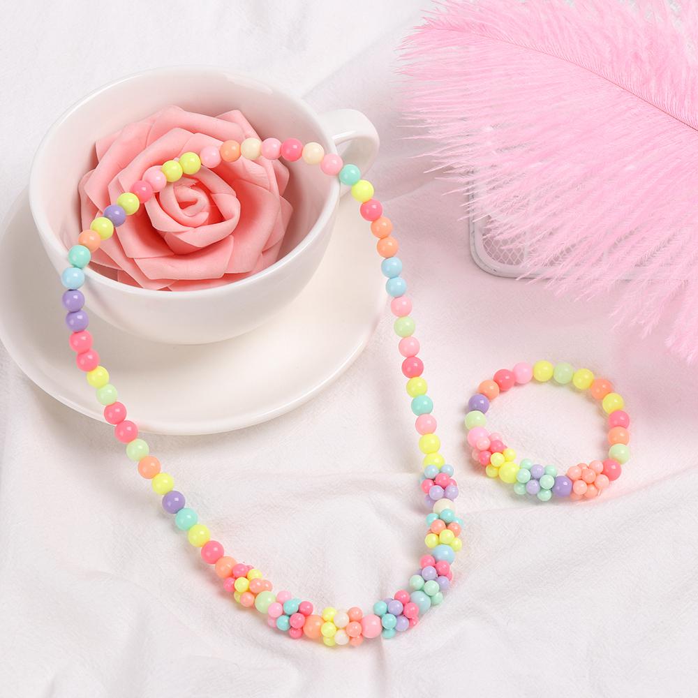 Babyhug Necklace with Butterfly and Flower Applique - Multicolor