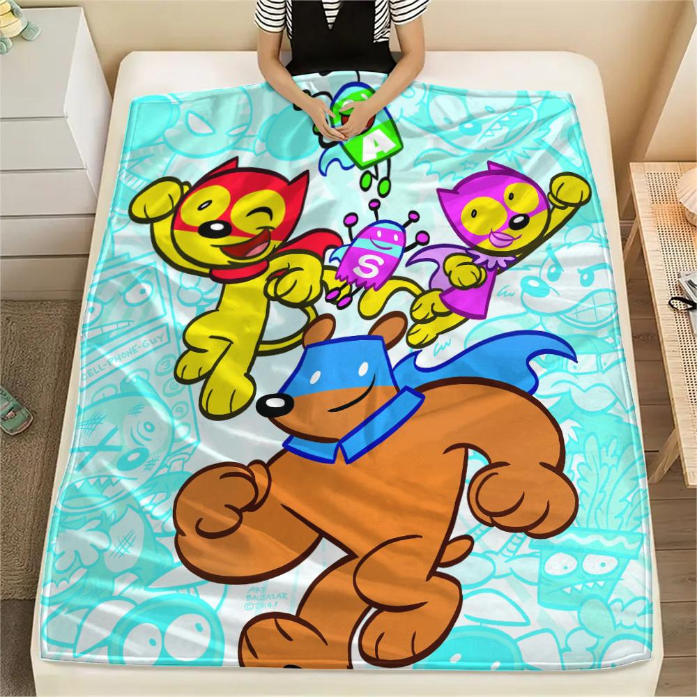 Wow Manga  Print Flannel Blanket, High quality Comfortable for All Seasons, Home Decor, Warmth and Comfort