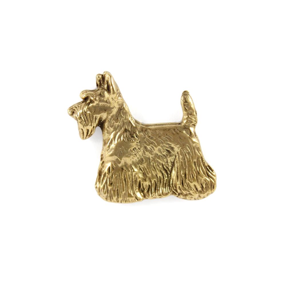 Scottish terrier, Aberdeen Terrier, Scottie, Aberdeenie - Dog brooch in decorative box, elegant gold-plated pin, Art-Dog brand jacket pin