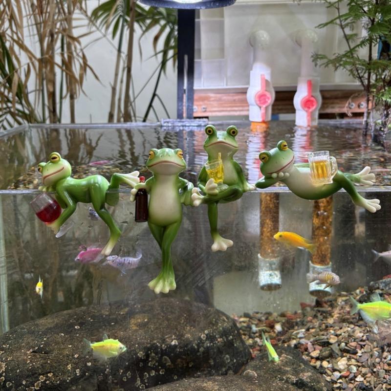 Frogs Statues Pot Huggers Decorations for Plant,Miniature Frogs Figurine Garden Decors Outdoor Plant Hangers Decors