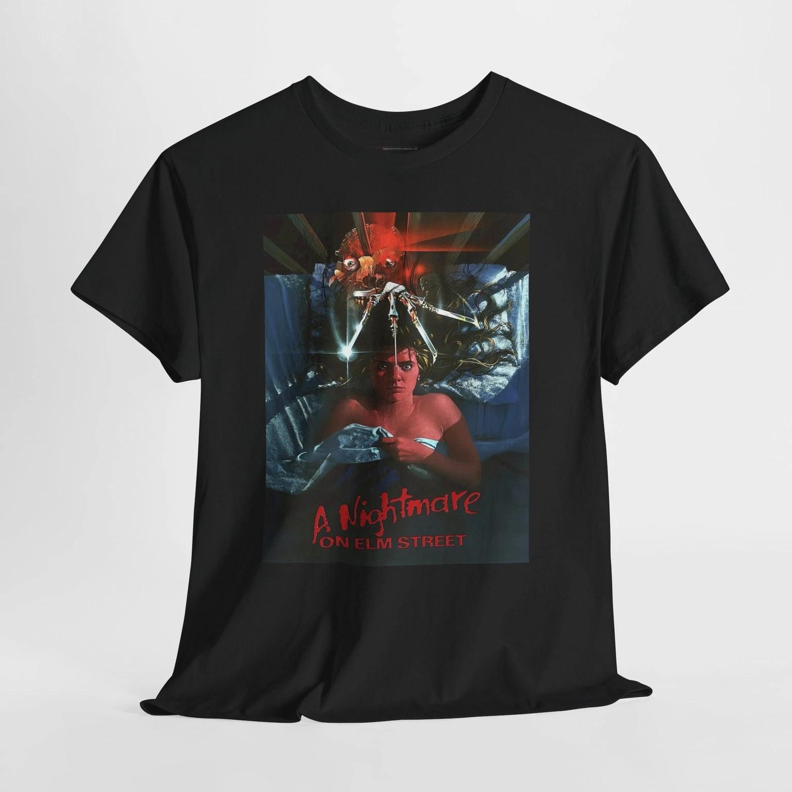 A Nightmare on Elm Street 1984 Retro Movie Poster Horror Unisex Graphic T-Shirt 3XL