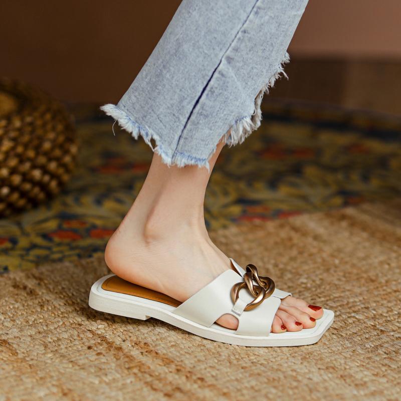 Neue Sommer Sandalen Moderne Hausschuhe Damen Schuhe Flach Mit Absatz Mode Schuhe Damen Solide Damen Hausschuhe Designer Rutschen