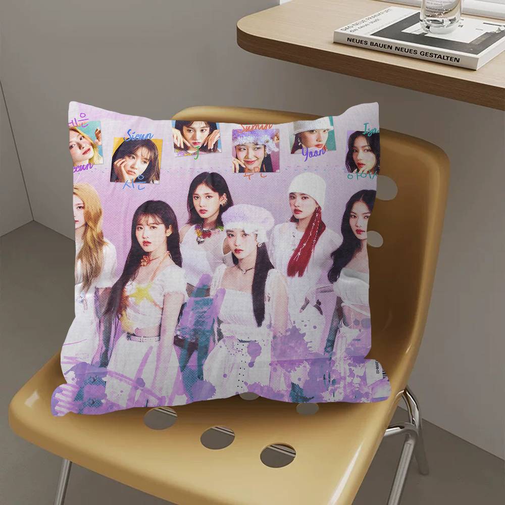 Kpop Group Sstayc Pillow Gift Home Office Decoration Bedroom Sofa Car Cushion Cover Case 45x45