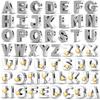 26 Alphabet Charms A-Z Copper New Diy Jewelry Making Beads Accessories For Original Bracelet Bangle
