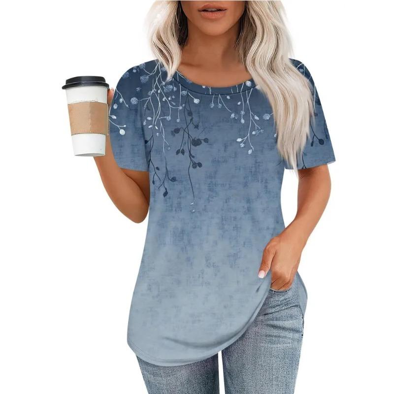 3D Printed Summer Women's T-Shirt Breathable Versatile Fashion Trend Daily Wear Tops Comfortable Polyester Tees