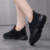 Fashion 2025 Women's Casual Sneakers Summer Comfortable Breathable Platform Shoes Fashion Women Versatile Lace-up Shoes Black
