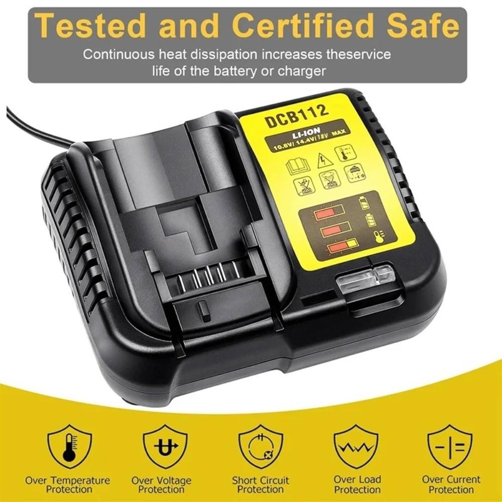 DCB112 Lithium Battery Charger For DeWalt Battery Fast charging dock Repalcement