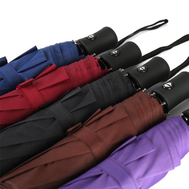 8-Bone three-fold fully automatic folding model, three-fold bumper cloth, umbrella fixed.