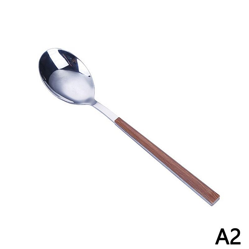 

1/5 шт. 410 нержавеющая сталь имитация деревянной ручки набор столовых приборов столовая посуда зажим западная посуда элегантный нож вилка чайная ложка