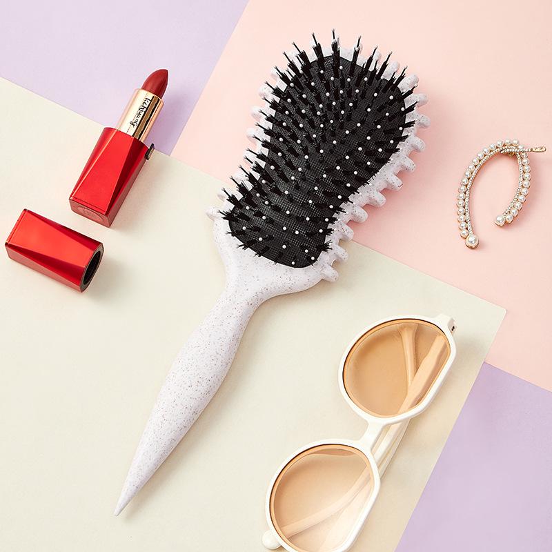 

Массажная расческа в форме гитары для создания локонов абрикосовый