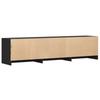 TV Stand with LED Lighting Black 165 X 34 X 40 Cm Engineered Wood