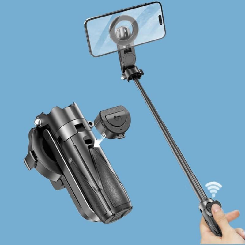 Магнитный держатель для смартфона 4-в-1, вращение на 360°, мини-подставка для телефона, портативный телескопический магнитный мобильный штатив для прямой трансляции и видеозаписи