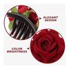 Lurrose Red Hair Clips Set of 4, Bridal Wedding Hair Accessories, Bride Hair Ornaments, Lightweight 43G, Kanzashi-style Hairpins, Realistic Rose