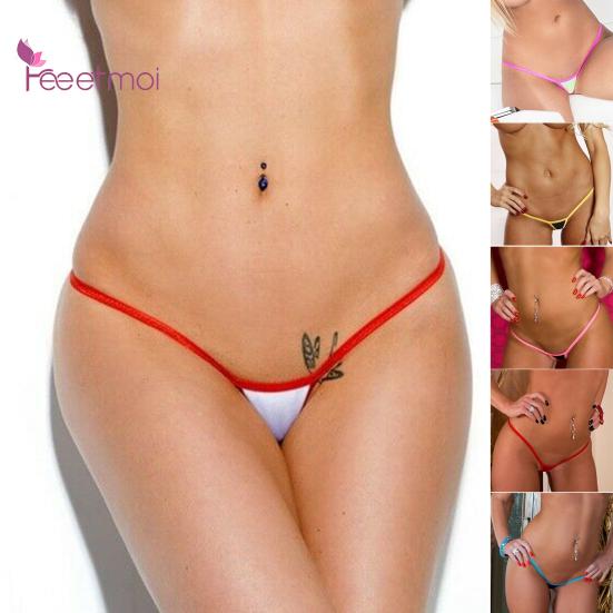 Dámske tangá G-string Kontrastná farba Tenký farebný blok Good Touch Patchwork