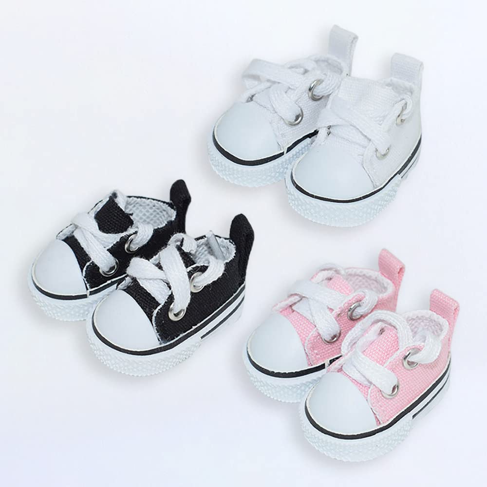 niannyyhouse 15cm Doll Stuffed Animal Shoes x Cotton Doll Canvas Doll Baby Shoe Length Dress Up Shoes, 3, Shoes, 3-Piece Set, Shoes, Shoes, Approx.