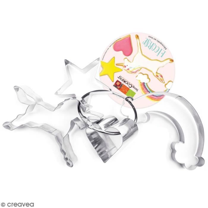 Set Emporte-pièce en inox - Licorne - 4 pcs