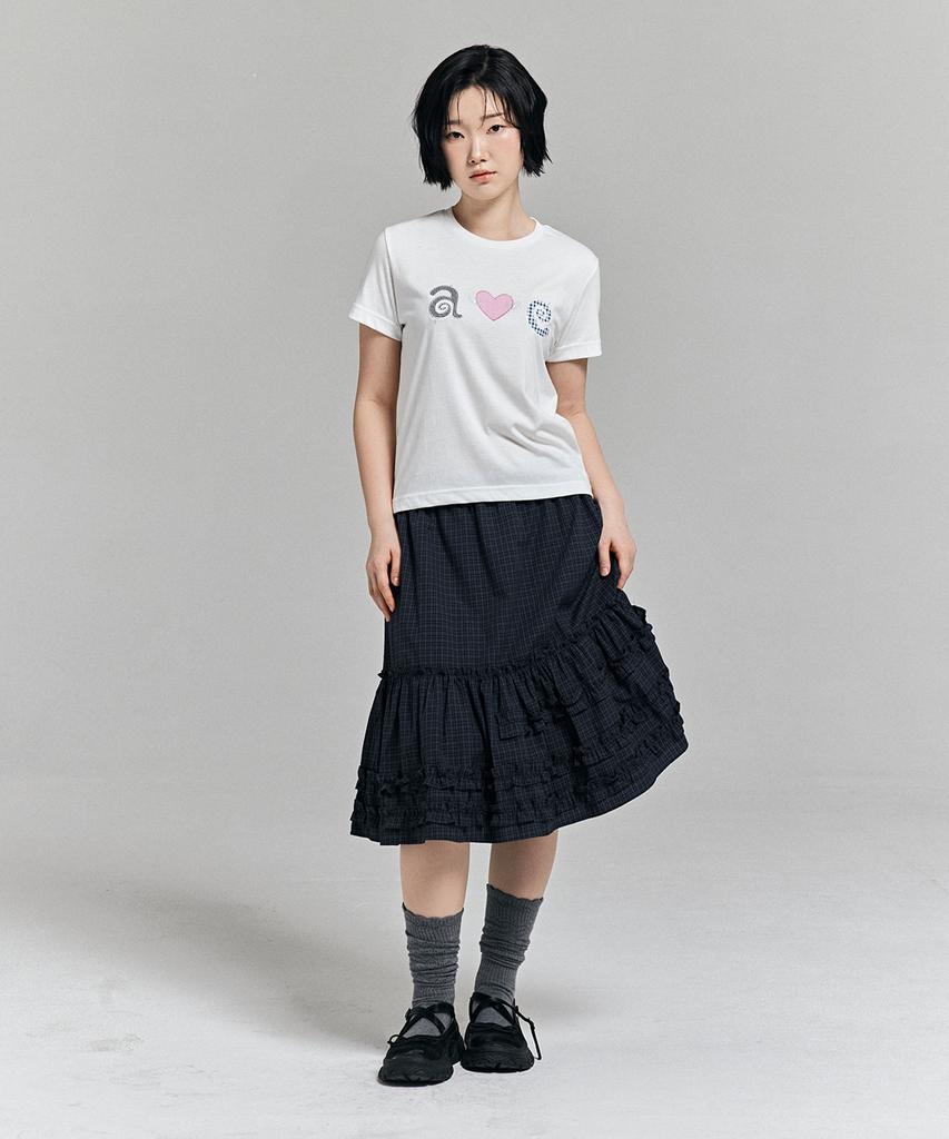 AWESOME STUDIO Kitsch Patchwork T-Shirt White