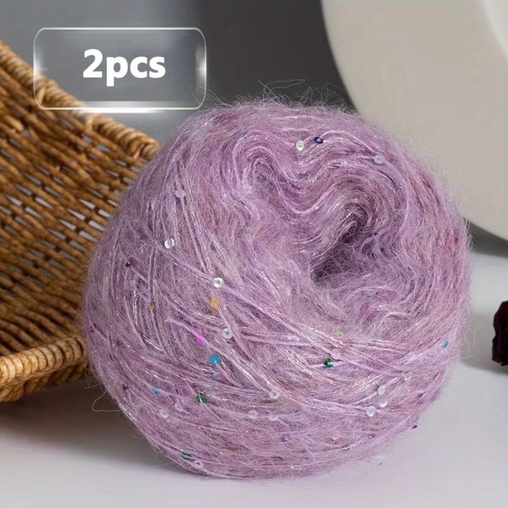 2pcs Soft Warm Yarn for DIY Crocheting and Knitting Sweater and Shawl