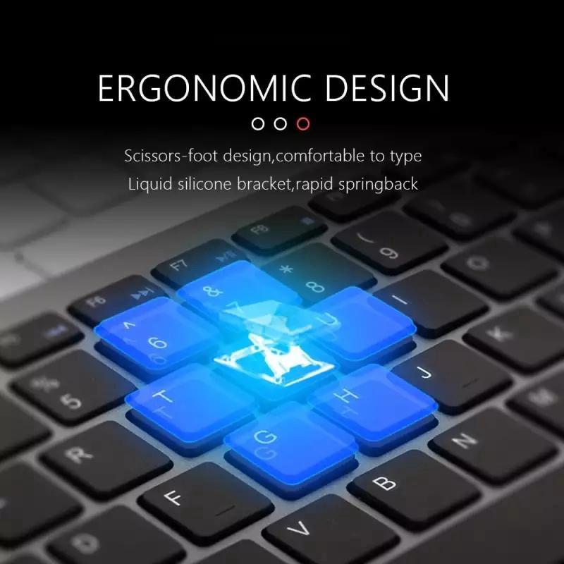 Rechargeable BT 5.2  2.4G Wireless Keyboard and Mouse Multiple Connection Wireless Russia Keyboard and Mouse