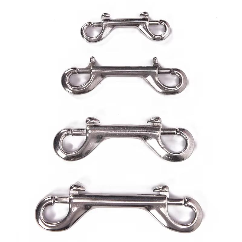 65mm 90mm 100mm 115mm Double Ended Scuba Diving Hook Stainless Steel Eye Bolt Snap Hook Quick Draw Link Carabiner