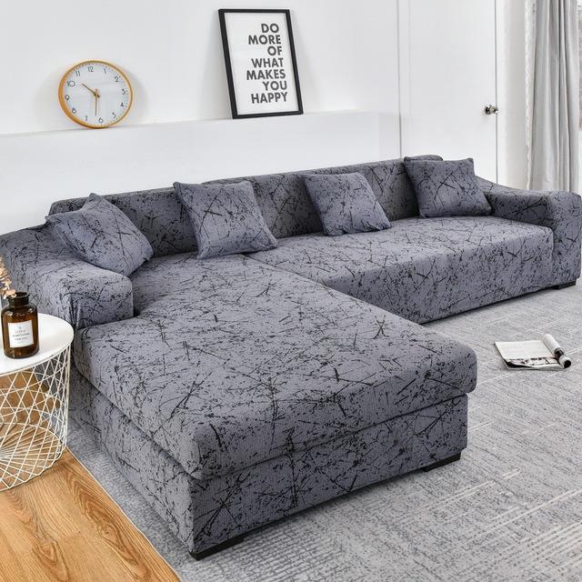 Universal Printed Sofa Cover Geometric Pattern Stretch For Living Room Couch Protector Washable Decor Chaise Longue Settee Case