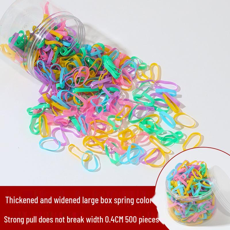 Children's Extra Thick Black Elastic Hair Ties - No Damage, High Elasticity